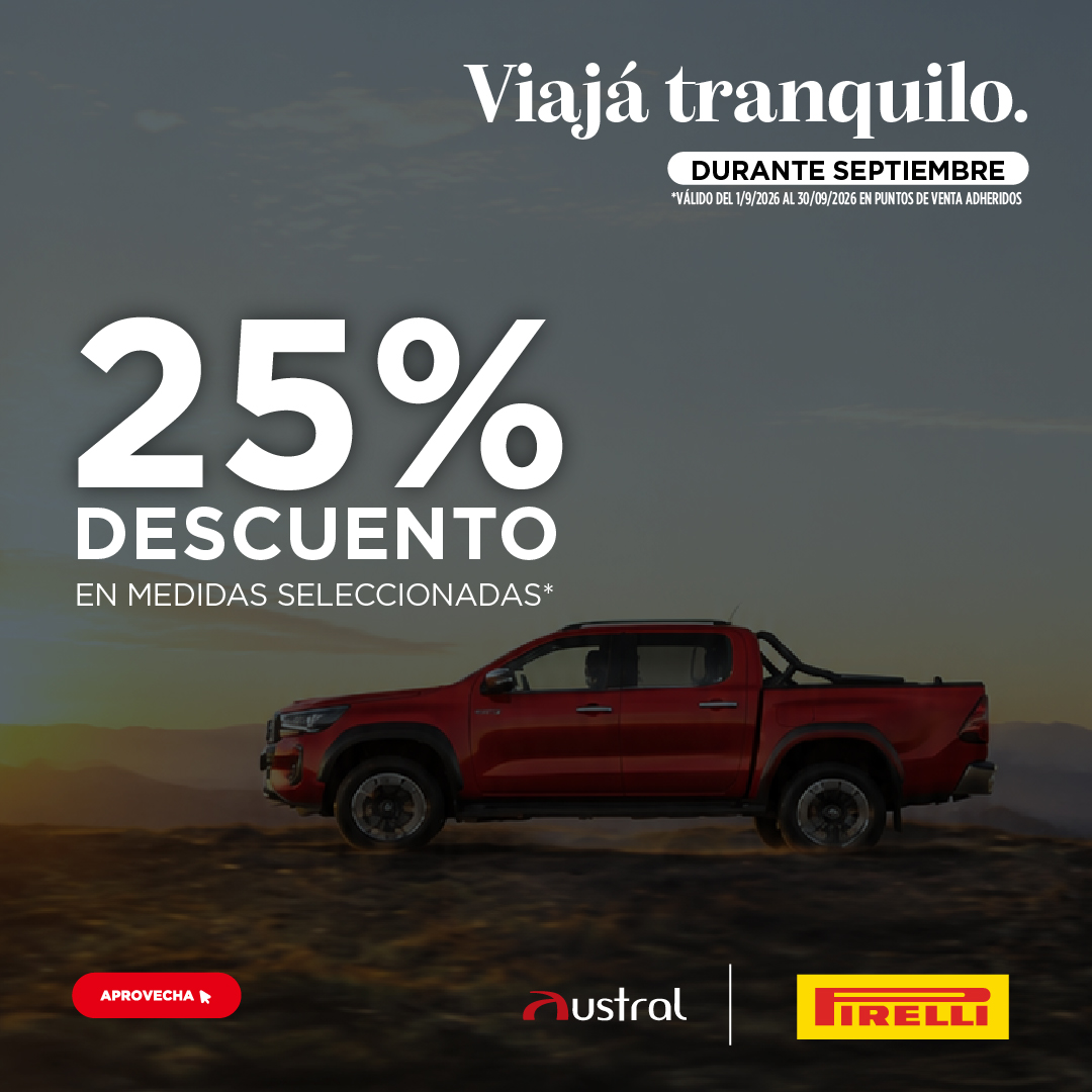 25% de Descuento! Aprovechá hoy mismo... Viajá tranquilo